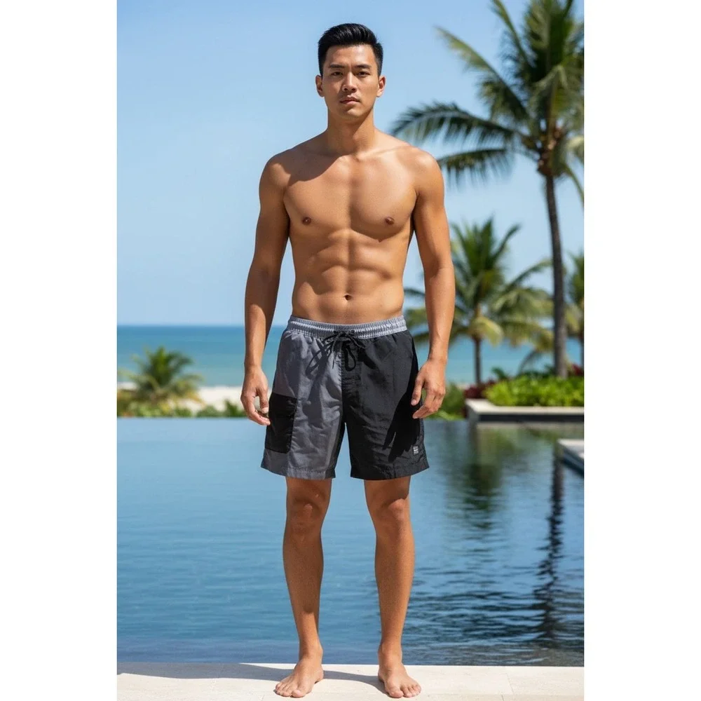 Aeropostale Men's Color Block Swim Shorts Multicolor Sz S resort vacation resort